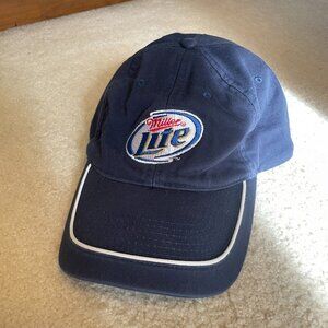 Miller Lite Adjustable Strapback Baseball Cap, Good Condition